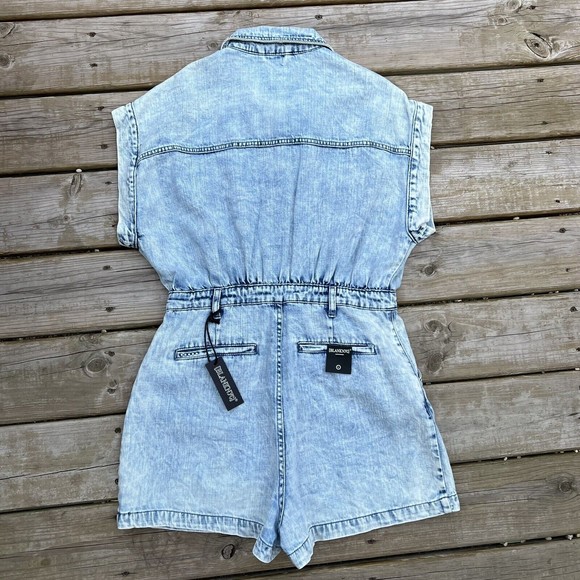 Blank NYC Light Blue Denim Romper - Picture 11 of 12